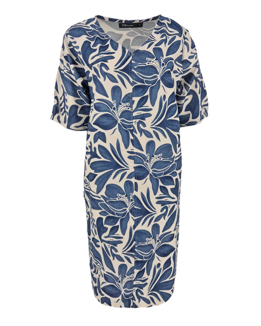Zomerjurk Linde jeans bloemen dessin