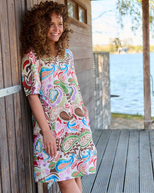Zomerjurk Linde kleurrijk paisley dessin