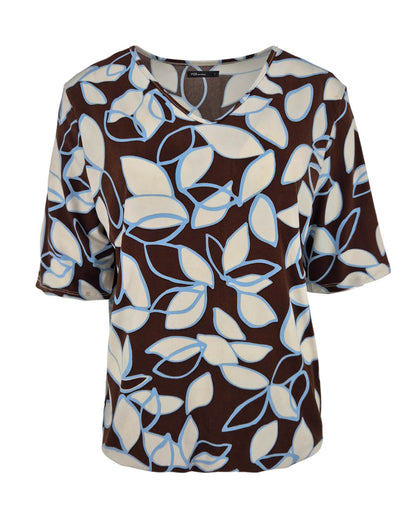 Blouson Vivi bruin bloemen dessin