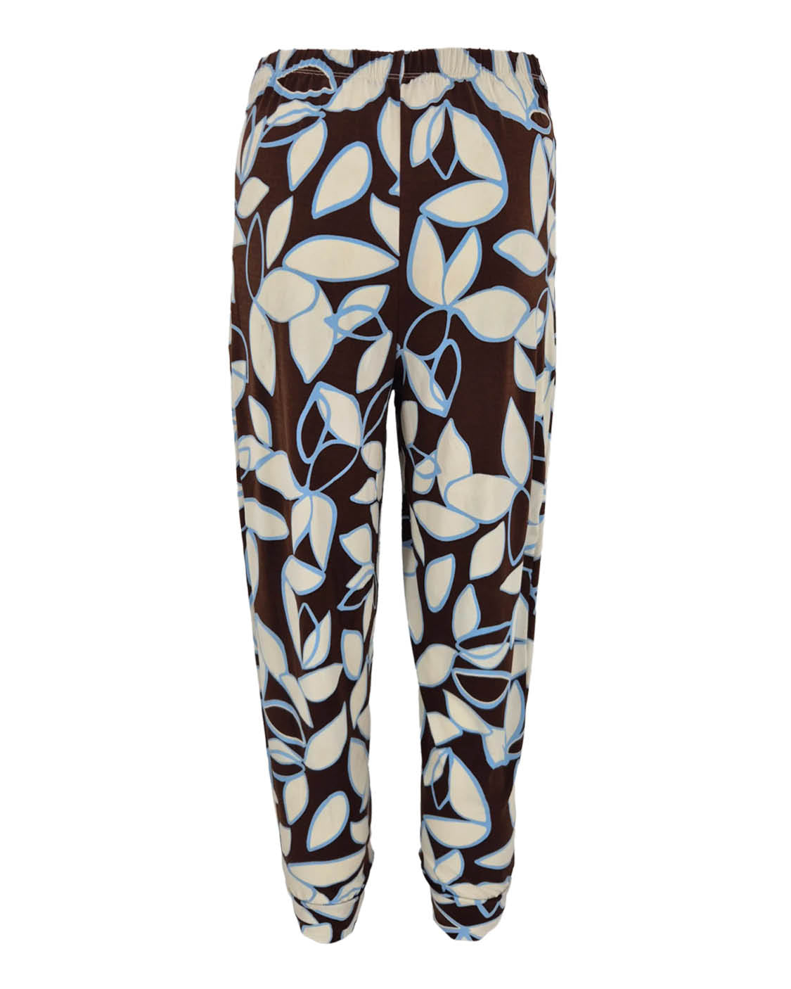 Travel broek Lira bruin bloemen dessin