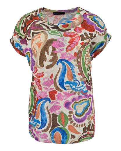 Top Tienus kleurrijk paisley dessin