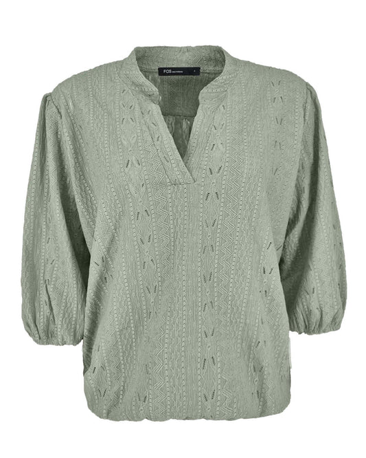 Blouson Kiki reseda broderie stretch