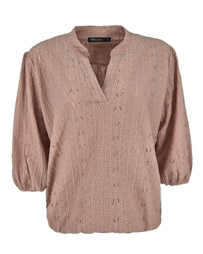 Blouson Kiki oud-roze broderie stretch