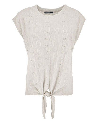 Top Ada off-white broderie stretch
