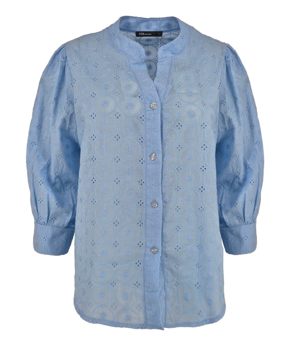 Blouse - Boho Broderie circel | Licht-Blauw