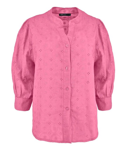 Blouse Boho fuchsia broderie