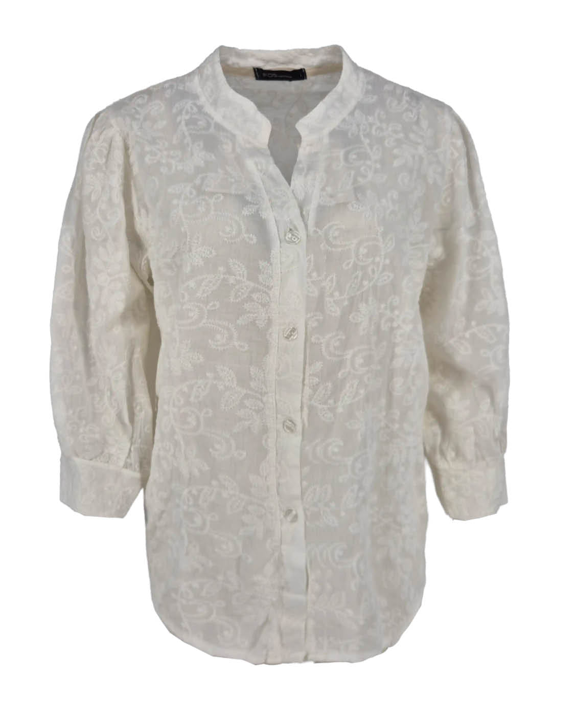 Blouse - Boho Broderie sering | Off-White