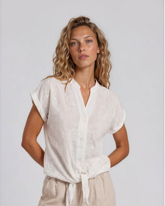 Blouse - Fia Strik Broderie | Off-White