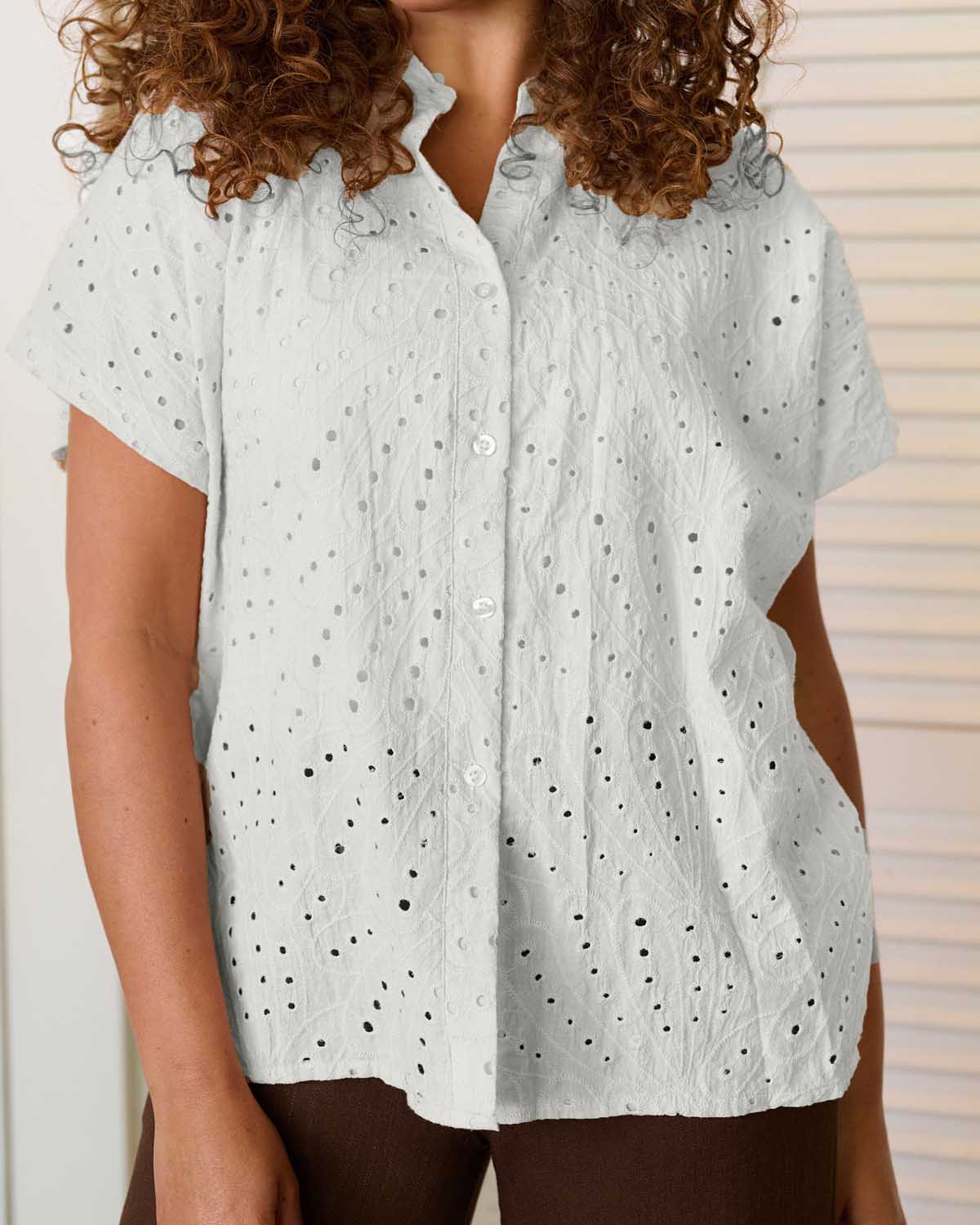 Blouse - Katie Broderie vlinder | Off-White