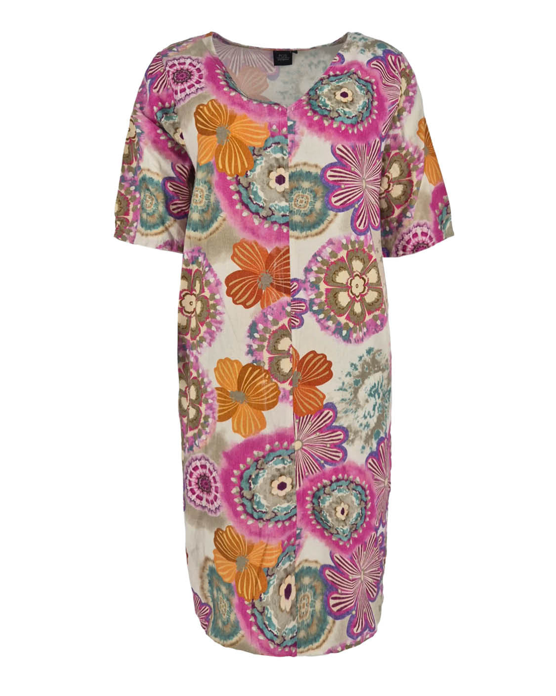 Jurk - Linde Flower splash | Fuchsia