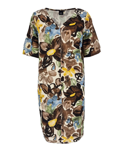 Jurk - Linde Bloemen Aquarel | Bruin