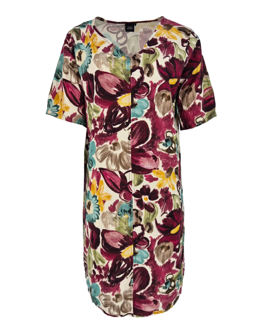 Jurk - Linde Bloemen Aquarel | Plum