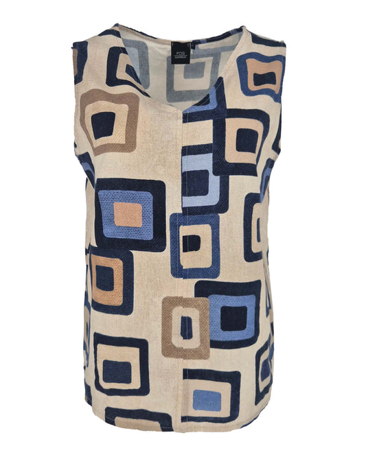 Top - Linda Square | Navy
