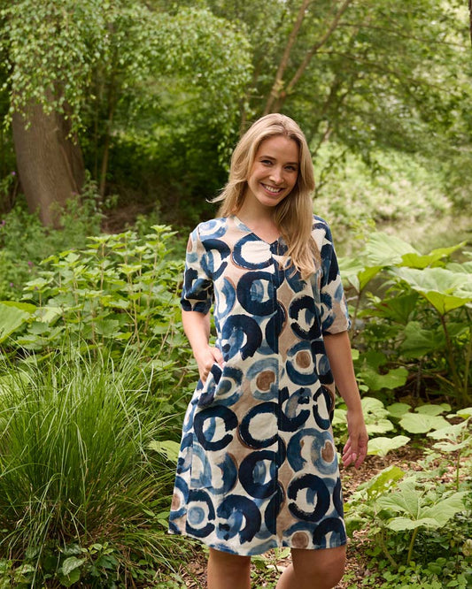 Jurk - Linde Circle dot | Navy