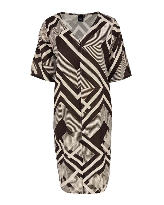 Jurk - Linde Square line | Bruin
