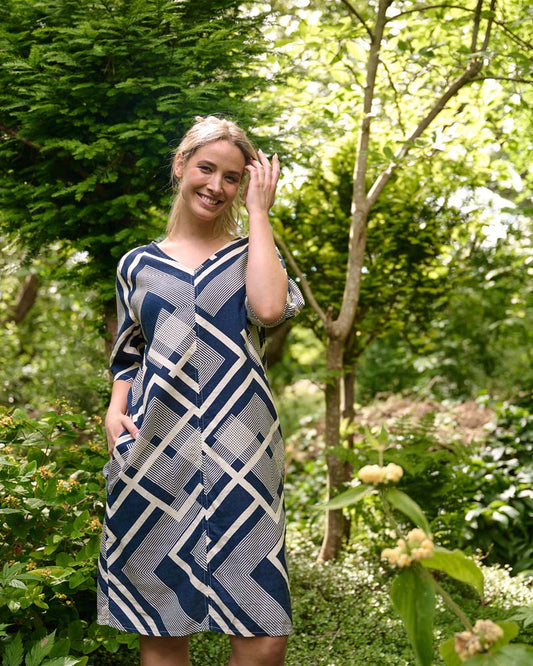Jurk - Linde Square line | Navy