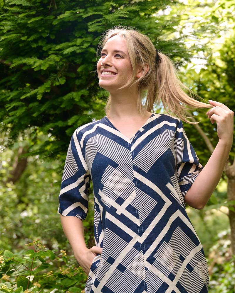 Jurk - Linde Square line | Navy