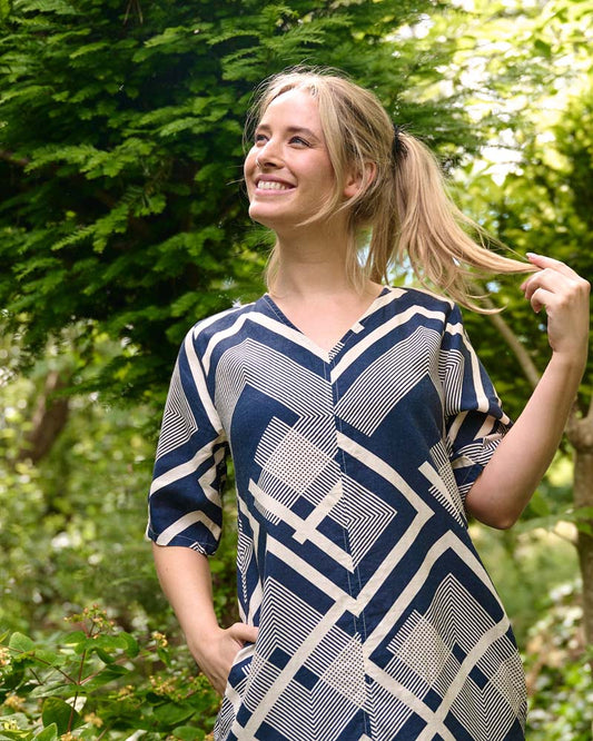 Jurk - Linde Square line | Navy