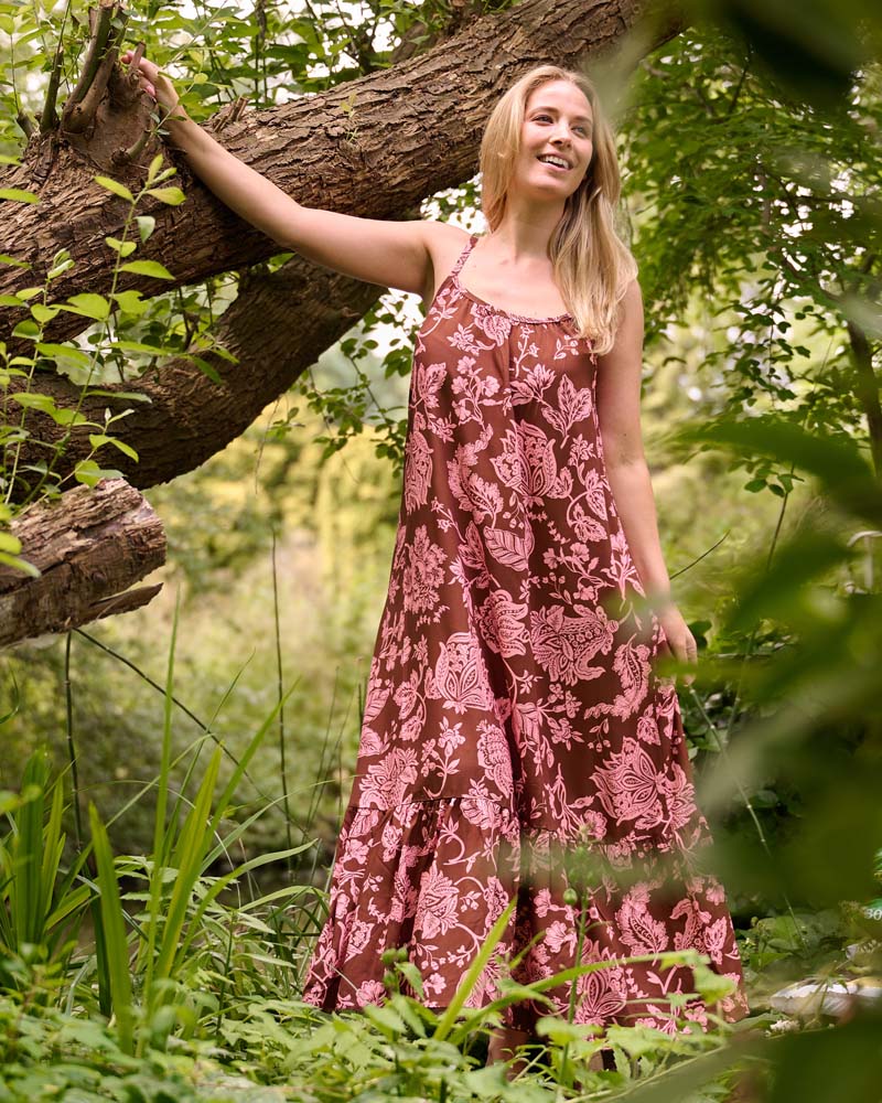 Jurk - Jolien  Jacobean | Bruin