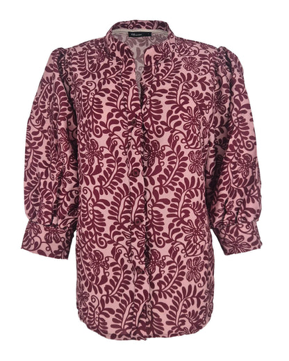 Blouse - Boho Bloem swirl | Roze