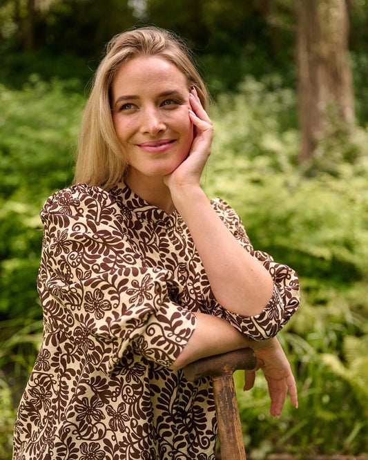 Blouse - Boho Bloem swirl | Geel
