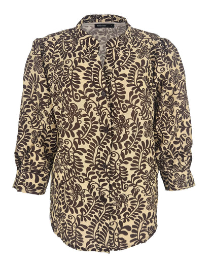 Blouse - Boho Bloem swirl | Geel