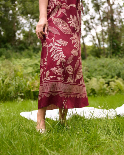 Jurk - Lalia Blad rand | Plum