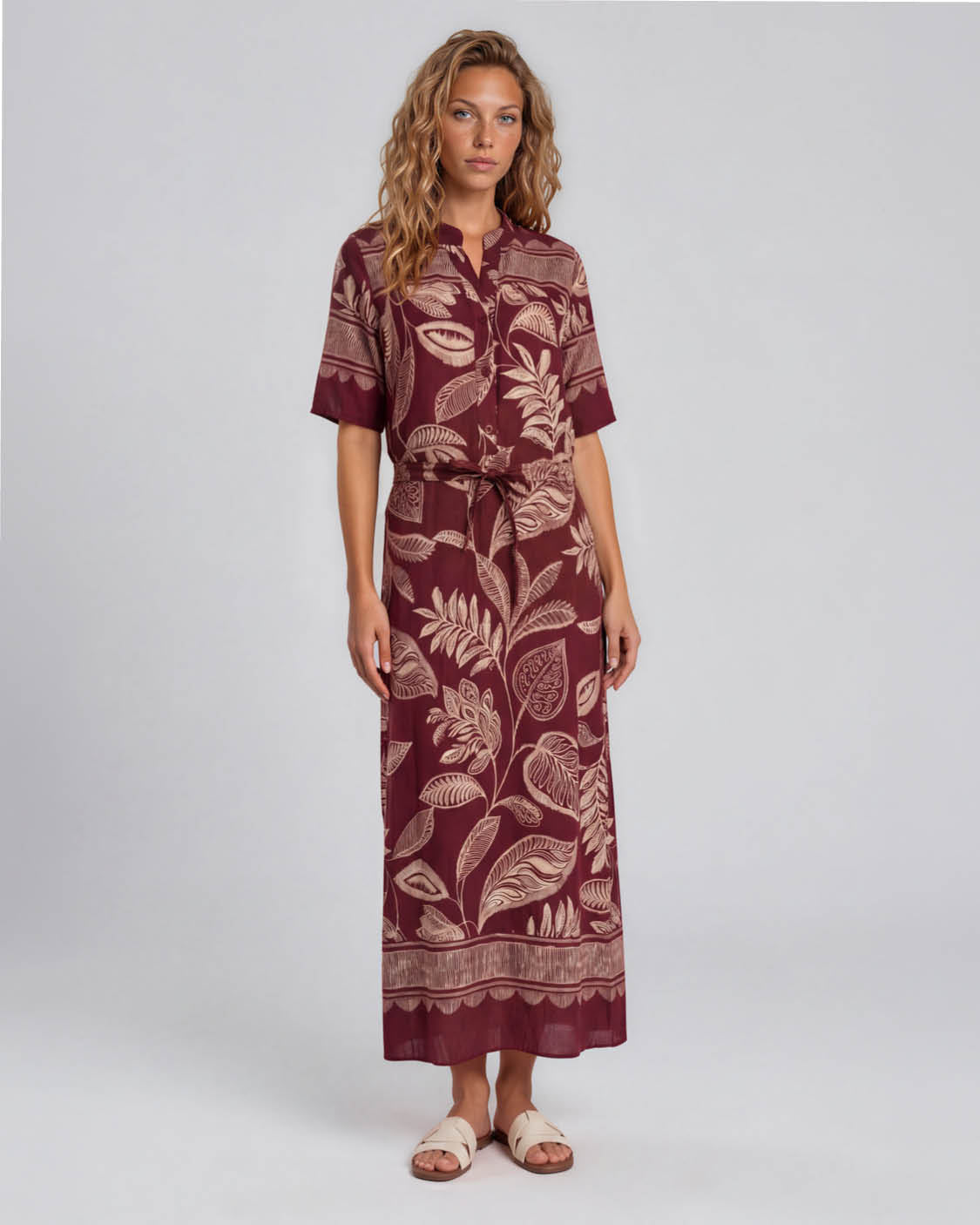 Jurk - Lalia Blad rand | Plum