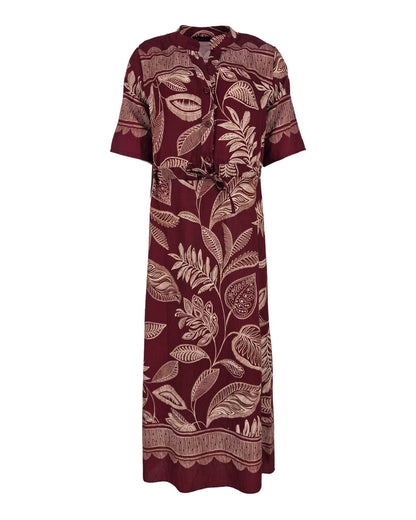 Jurk - Lalia Blad rand | Plum