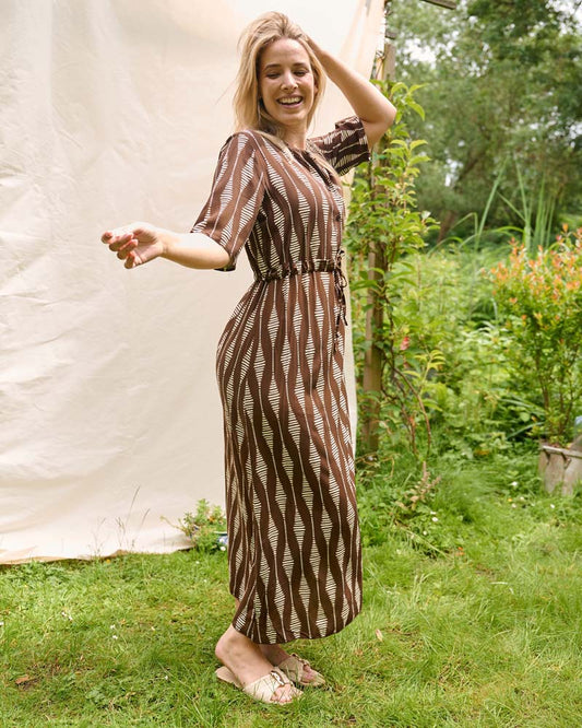 Jurk - Lalia Bohemian Wave | Bruin