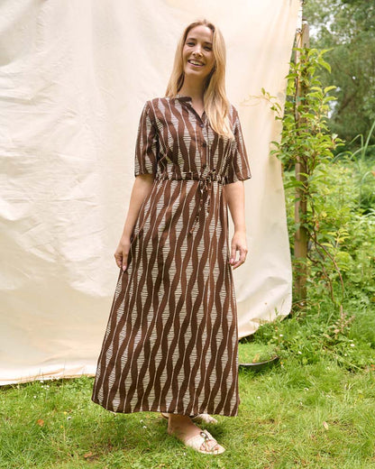 Jurk - Lalia Bohemian Wave | Bruin