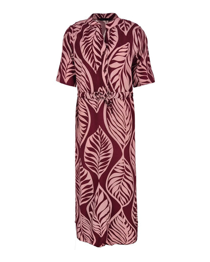 Jurk - Lalia Blad stamp | Plum