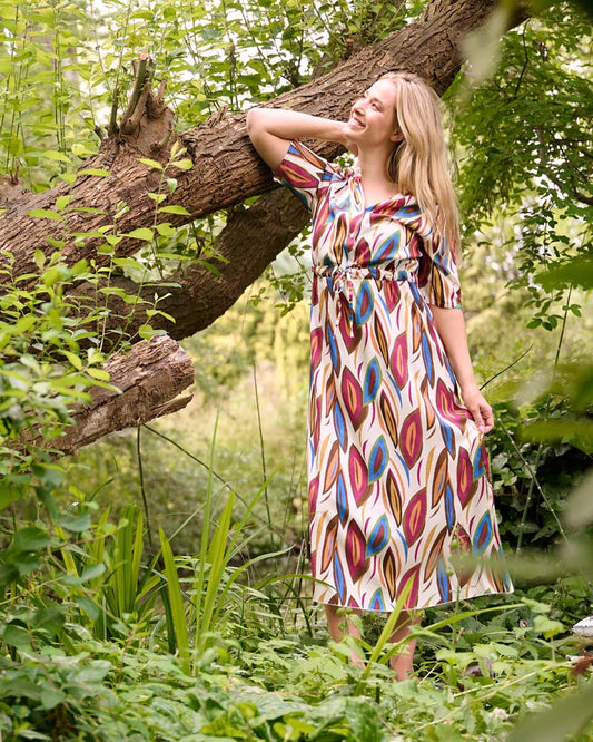 Jurk - Lalia Colourful Strokes | Plum