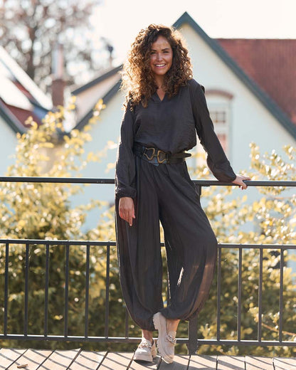 Broek - Jacey Uni | Donker-Bruin