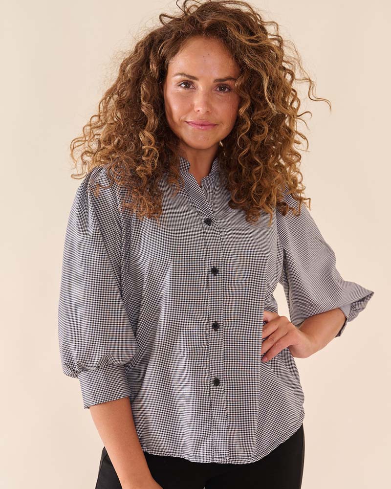 Blouse - Boho Ruit | Zwart