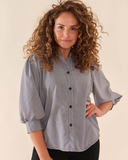 Blouse - Boho Ruit | Zwart