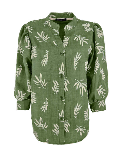 Blouse - Boho Blad puf | Army