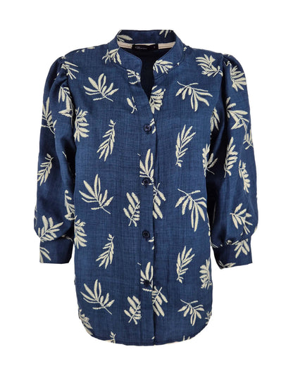 Blouse - Boho Blad puf | Navy