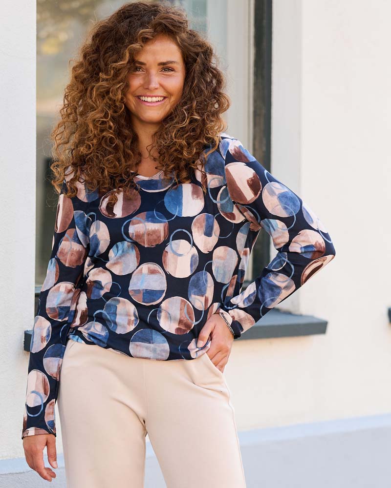 Top - Vivi Moon mosaic-FB | Navy