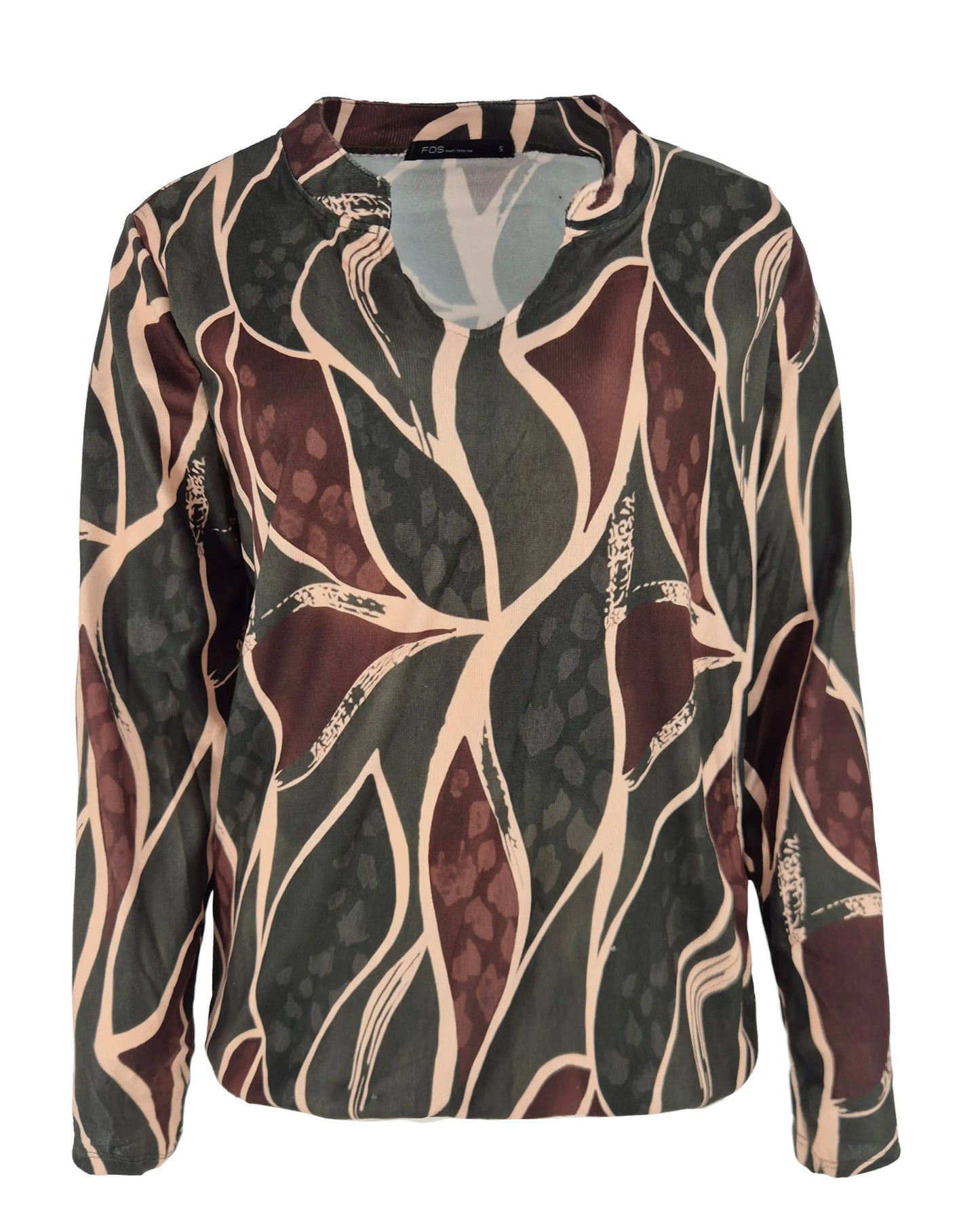 Top - Eefje Wild leaf-FB | Army