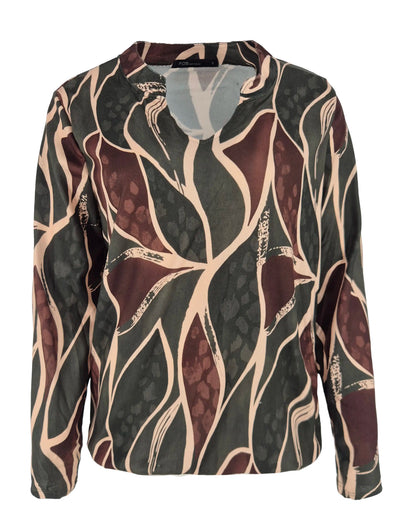 Top - Eefje Wild leaf-FB | Army