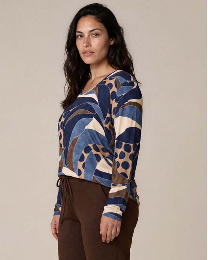 Top - Vivi Swirl nop | Navy