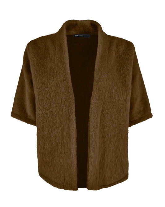 Gilet - Lia Alpaca | Bruin