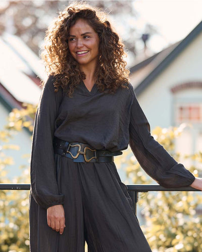 Top - Kyra Uni | Donker-Bruin