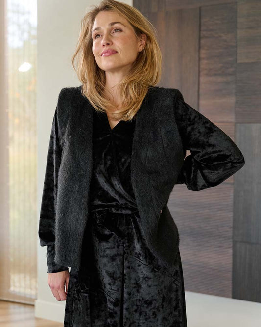 Gilet - Margriet Alpaca | Zwart