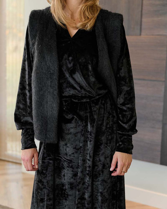 Gilet - Margriet Alpaca | Zwart