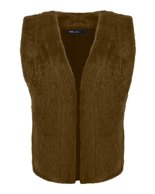 Gilet - Margriet Alpaca | Bruin