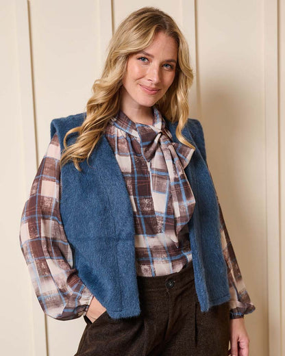 Gilet - Margriet Alpaca | Donker-Jeans