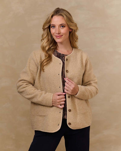Jack - Kae Boiled wool look | Beige