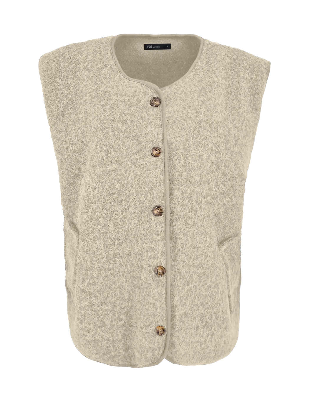 Gilet - Keesje Boiled wool look | Beige